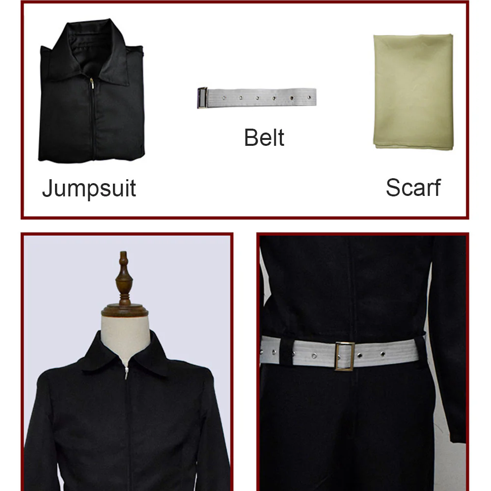 Anime My Hero Academia Teacher Aizawa Shouta Cosplay Black Costume with Wig - Image 5