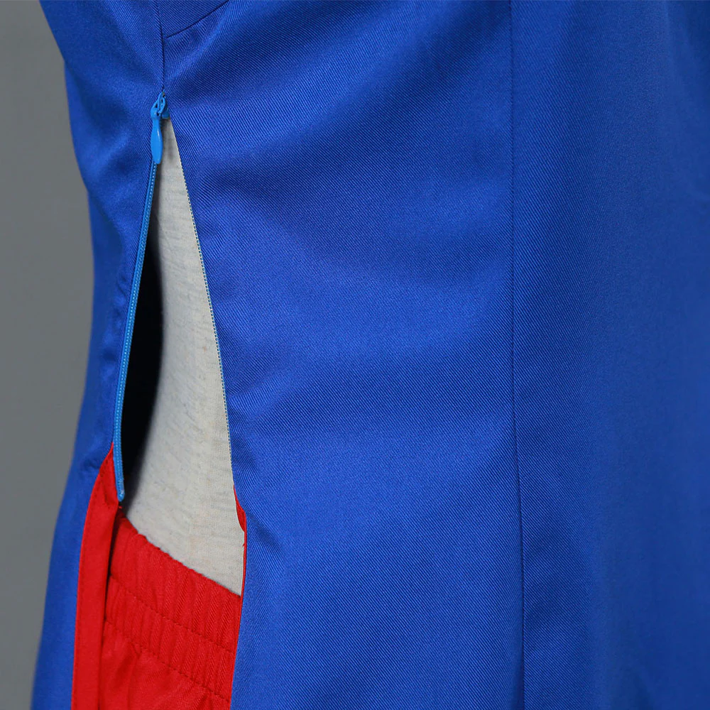 Dragon Ball Costume Chichi Before Marriage Blue Cosplay Suit with Accessories for Women and Kids - Image 7