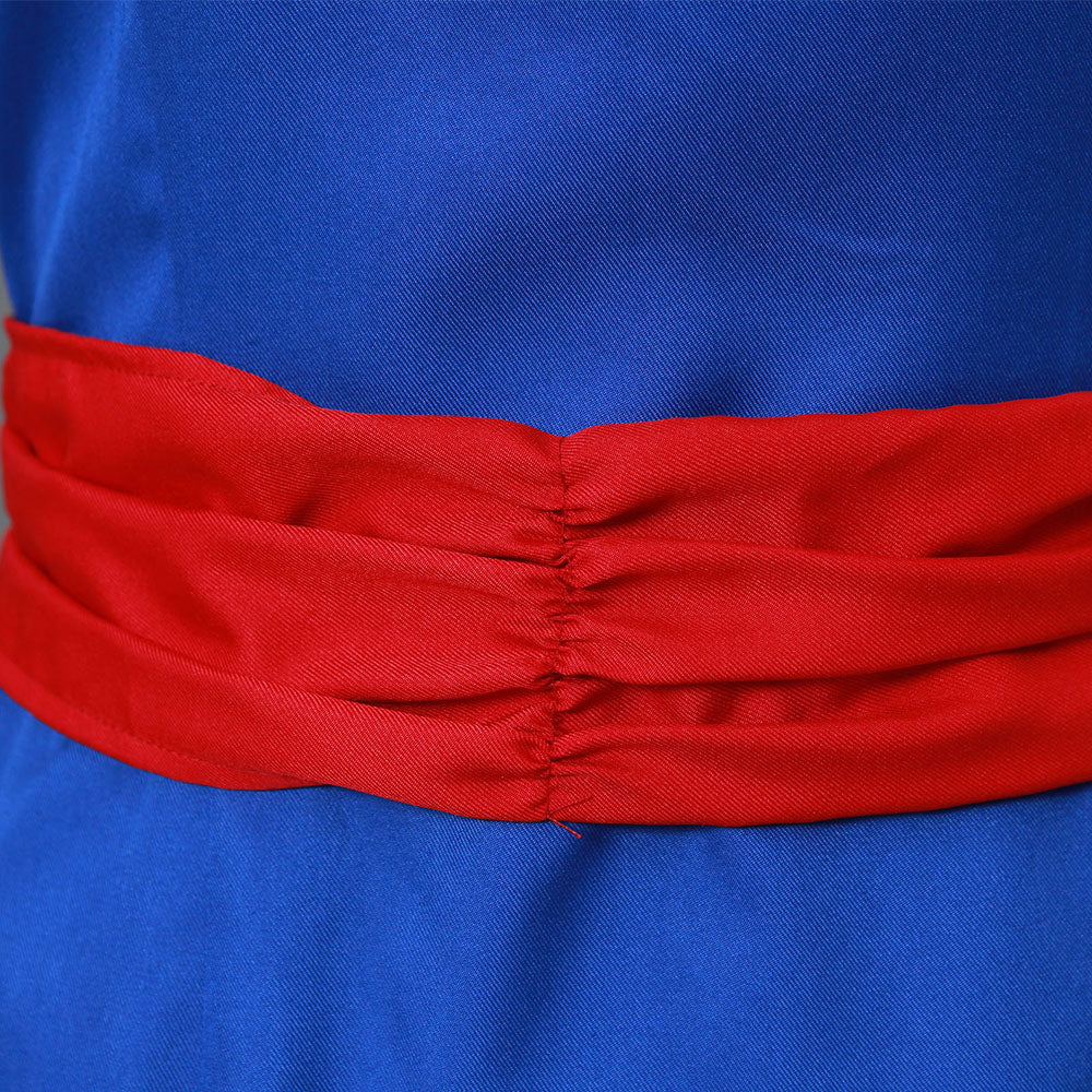 Dragon Ball Costume Chichi Before Marriage Blue Cosplay Suit with Accessories for Women and Kids - Image 8