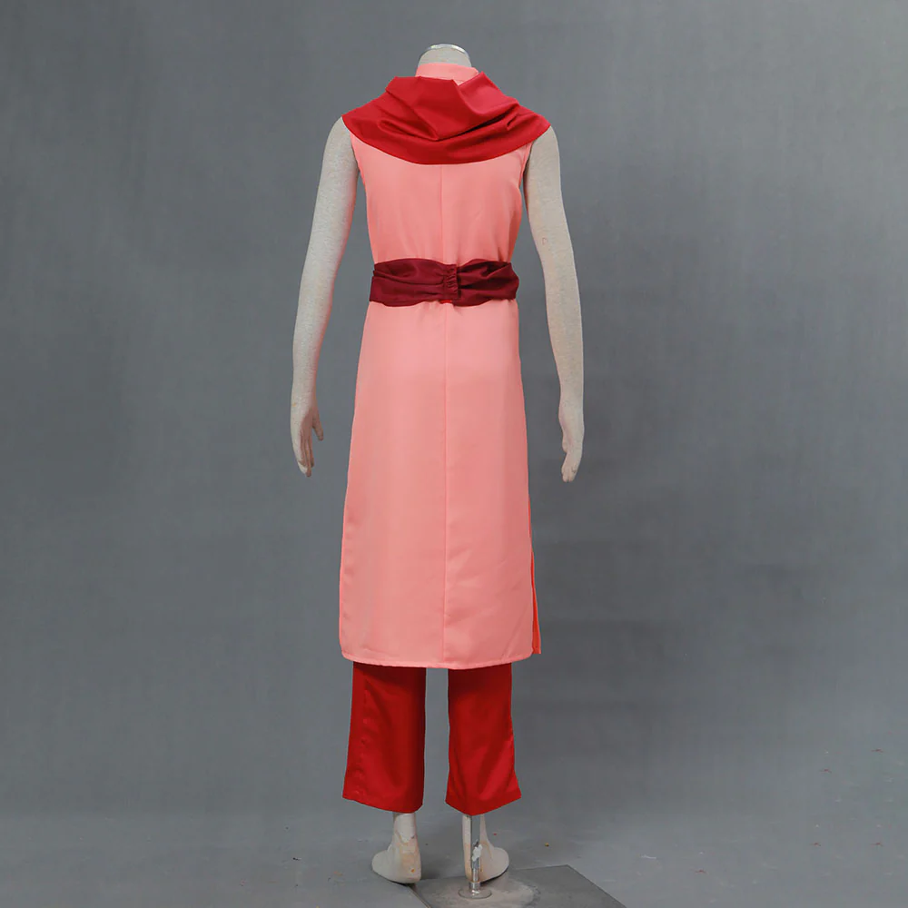 Dragon Ball Costume Chichi Married Pink Cosplay Suit with Accessories for Women and Kids - Image 3