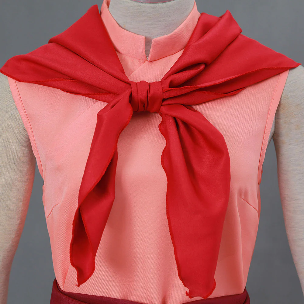 Dragon Ball Costume Chichi Married Pink Cosplay Suit with Accessories for Women and Kids - Image 6