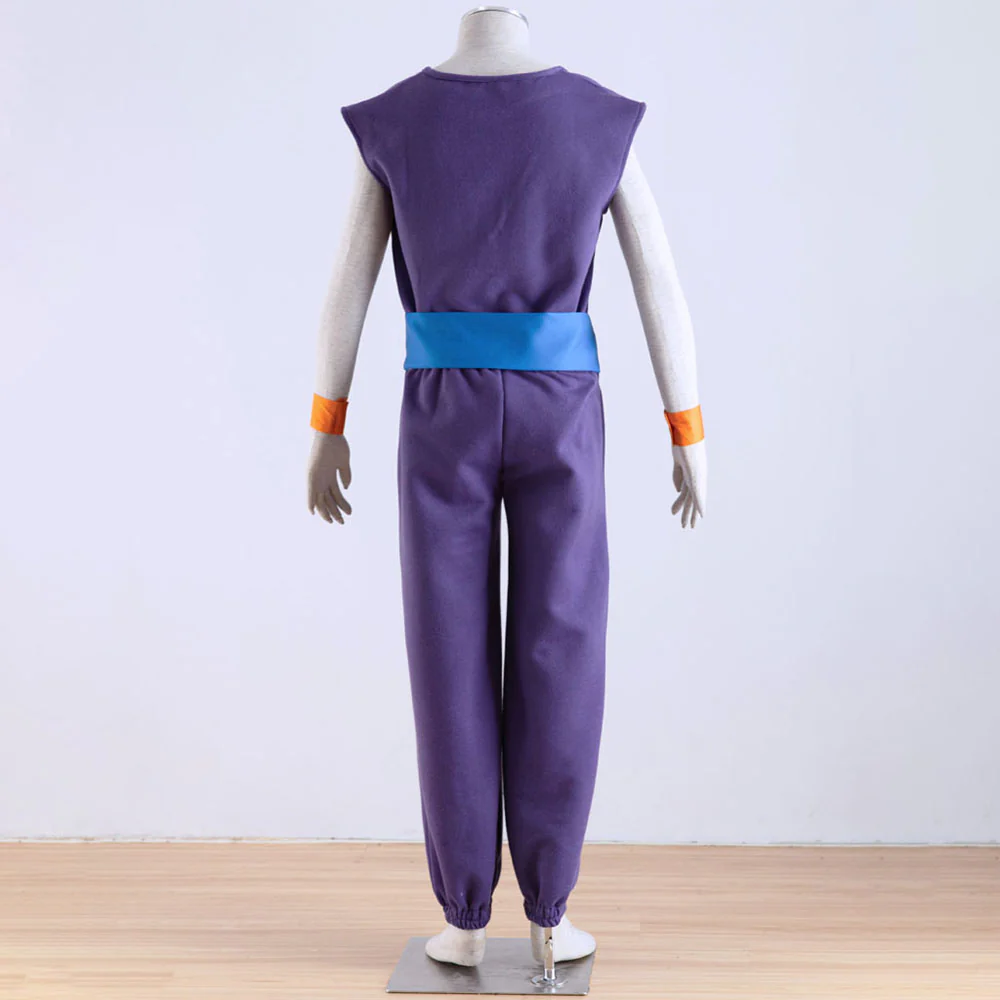 Dragon Ball Costume Piccolo Trainning Purple Suit Cosplay with Accessories for Men and Kids - Image 4