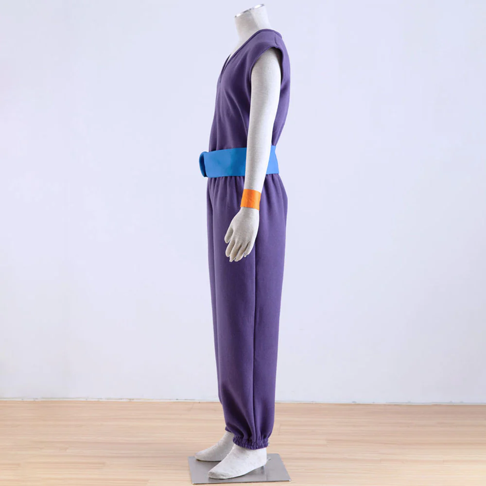 Dragon Ball Costume Piccolo Trainning Purple Suit Cosplay with Accessories for Men and Kids - Image 5