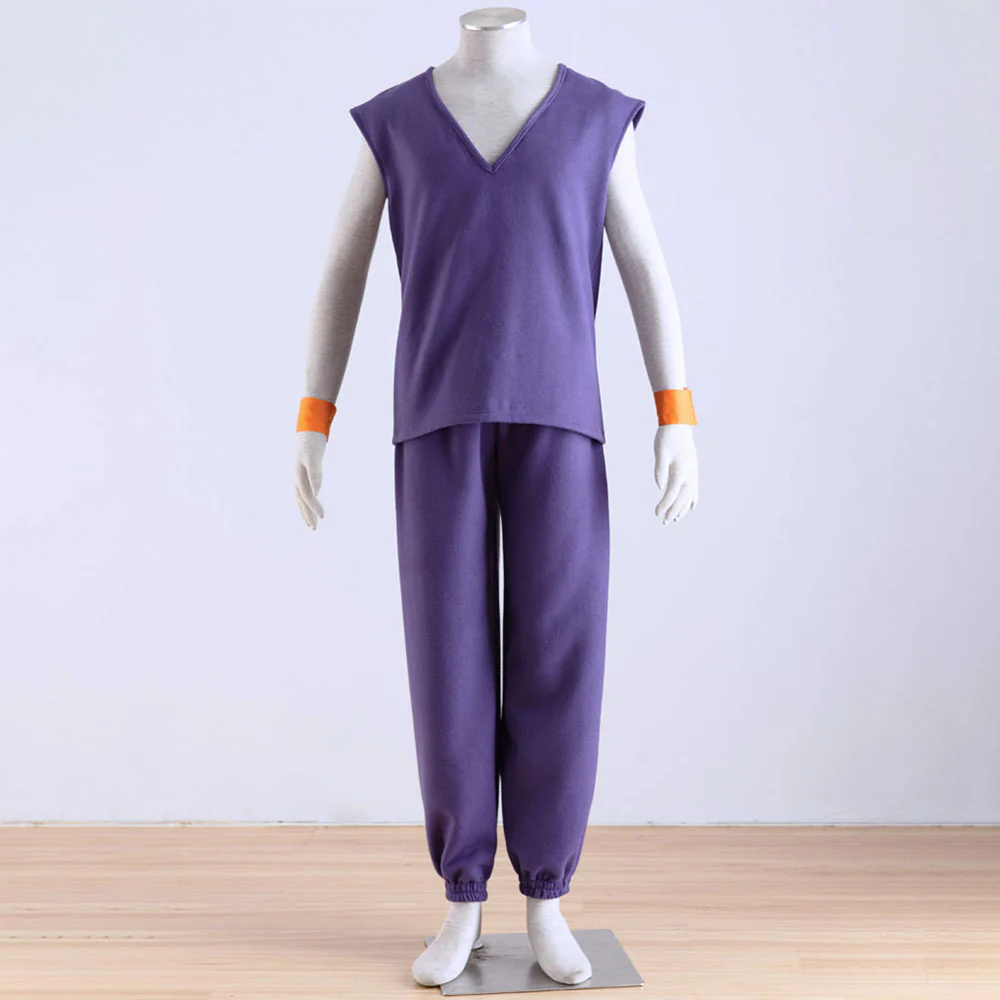 Dragon Ball Costume Piccolo Trainning Purple Suit Cosplay with Accessories for Men and Kids - Image 6