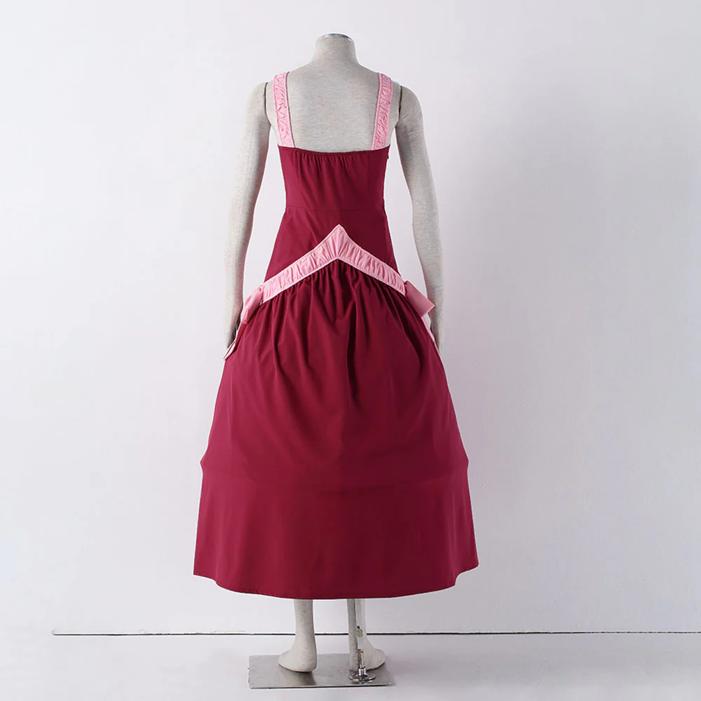 Fairy Tail Costume Mirajane Strauss Cosplay Red Dress with Bracelet for Women and Kids - Image 3