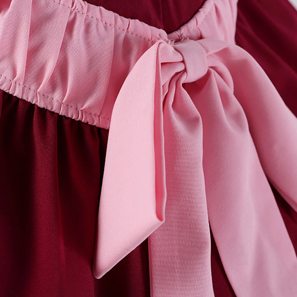 Fairy Tail Costume Mirajane Strauss Cosplay Red Dress with Bracelet for Women and Kids - Image 6