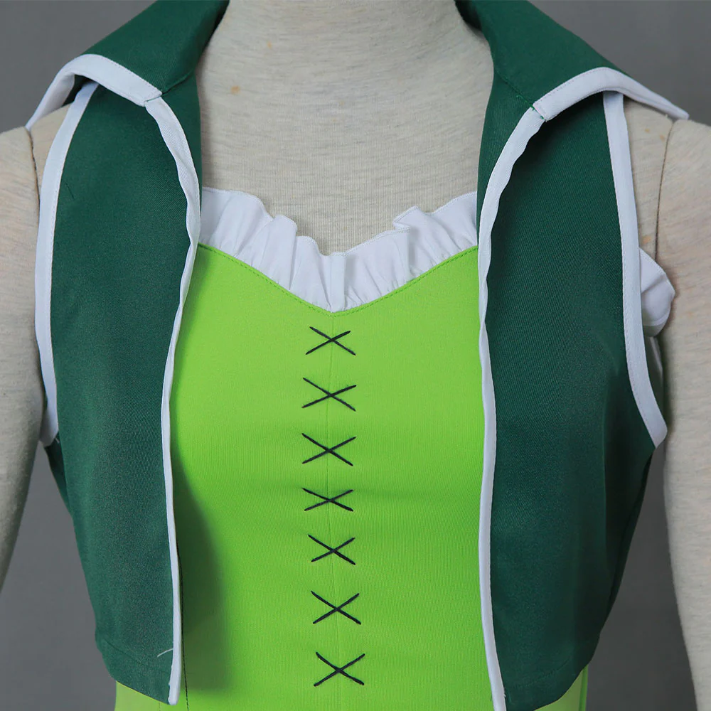 Fairy Tail Costume Tenrou Island Arc Lucy Heartfilia Green Outfit Cosplay with Accessories for Women and Kids - Image 6