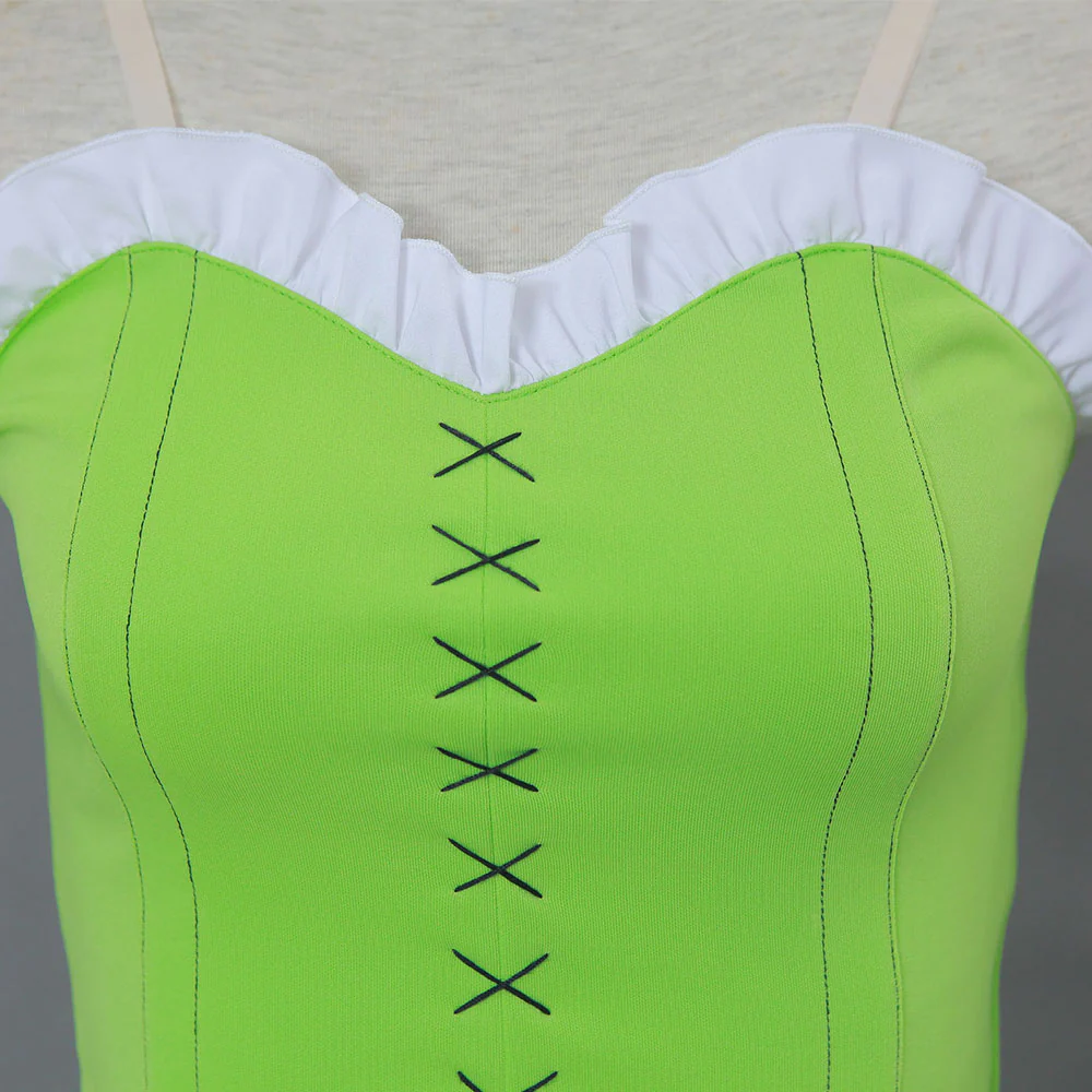 Fairy Tail Costume Tenrou Island Arc Lucy Heartfilia Green Outfit Cosplay with Accessories for Women and Kids - Image 7