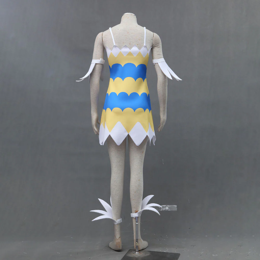 Fairy Tail Costume Wendy Marvell Cosplay Dress with Accessories for Women and Kids - Image 3