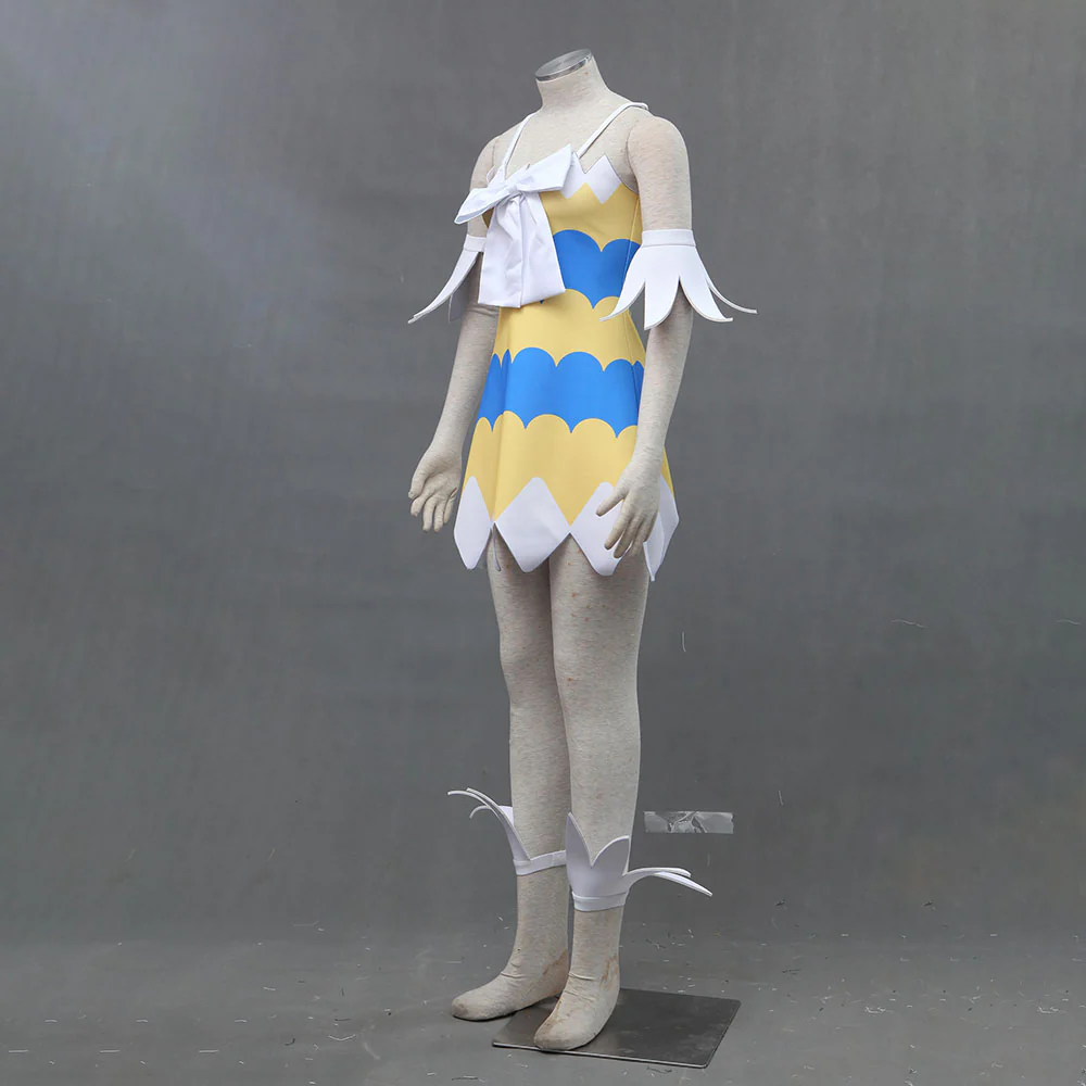 Fairy Tail Costume Wendy Marvell Cosplay Dress with Accessories for Women and Kids - Image 4