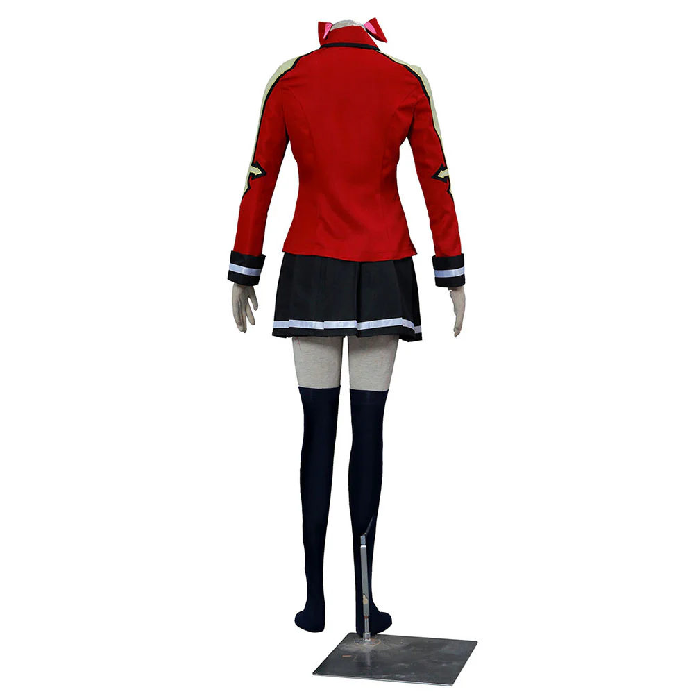 Fairy Tail Costume Wendy Marvell Red Uniform Cosplay Set for Women and Kids - Image 3