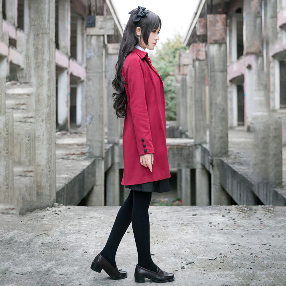 Fate / Stay Night Costume Rin Tohsaka Autumn School Uniform Cosplay Set for Women and Kids - Image 5