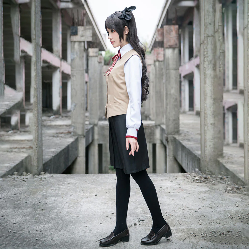 Fate / Stay Night Costume Rin Tohsaka Autumn School Uniform Cosplay Set for Women and Kids - Image 4