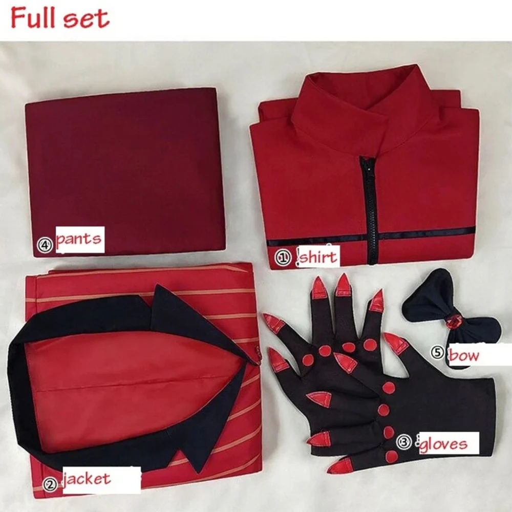 For Men Hazbin Hotel Costume Alastor Cosplay full Outfits Radio Demon Costume - Image 8