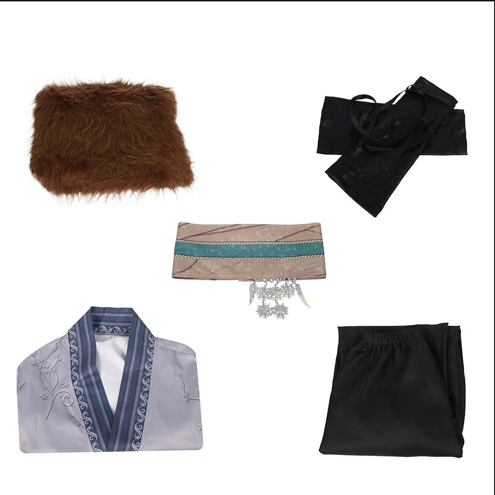 Game Black Myth : Wukong Cosplay Sun Wukong Costume Animal Fur Fabric Tiger Outfits - Image 3