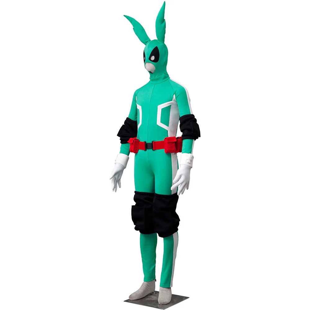 My Hero Academia Costume Midoriya Izuku Cosplay Green Fighting Full Outfit with Accessories for Men and Kids - Image 3