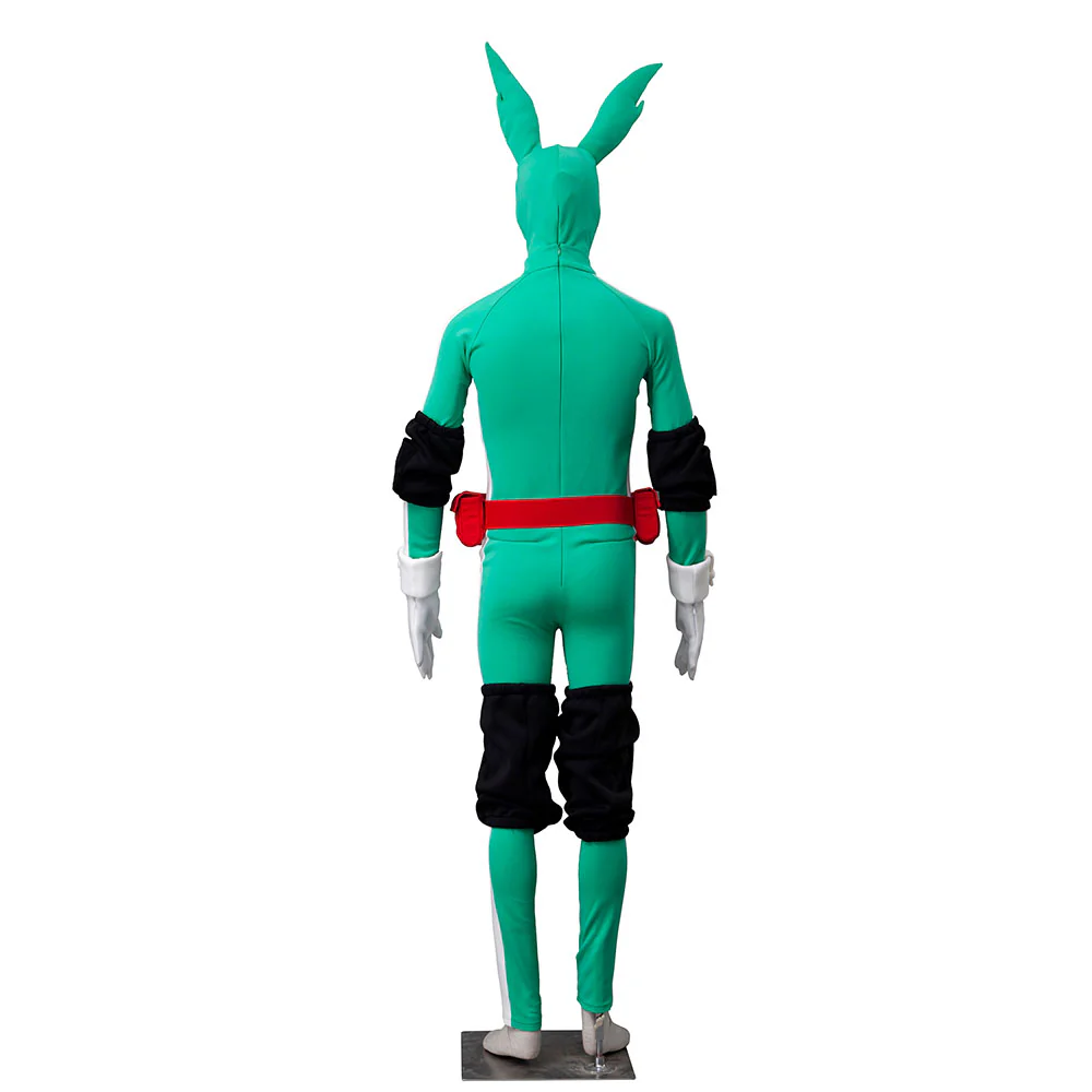 My Hero Academia Costume Midoriya Izuku Cosplay Green Fighting Full Outfit with Accessories for Men and Kids - Image 4
