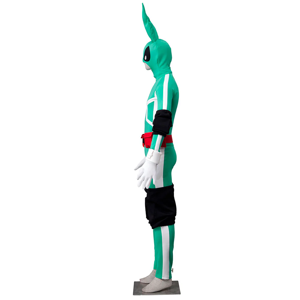 My Hero Academia Costume Midoriya Izuku Cosplay Green Fighting Full Outfit with Accessories for Men and Kids - Image 5