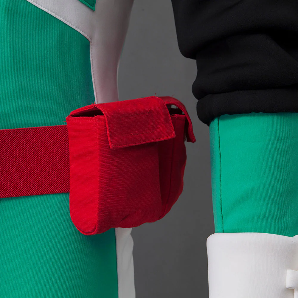 My Hero Academia Costume Midoriya Izuku Cosplay Green Fighting Full Outfit with Accessories for Men and Kids - Image 9