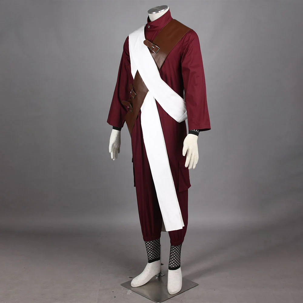 Naruto Costume Gaara Save Sasuke Cosplay full Outfit for Men and Kids - Image 3