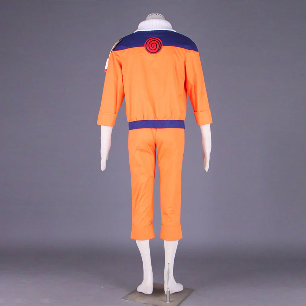 Naruto Costume Naruto Childhood Orange Cosplay full Outfit for Men and Kids - Image 4
