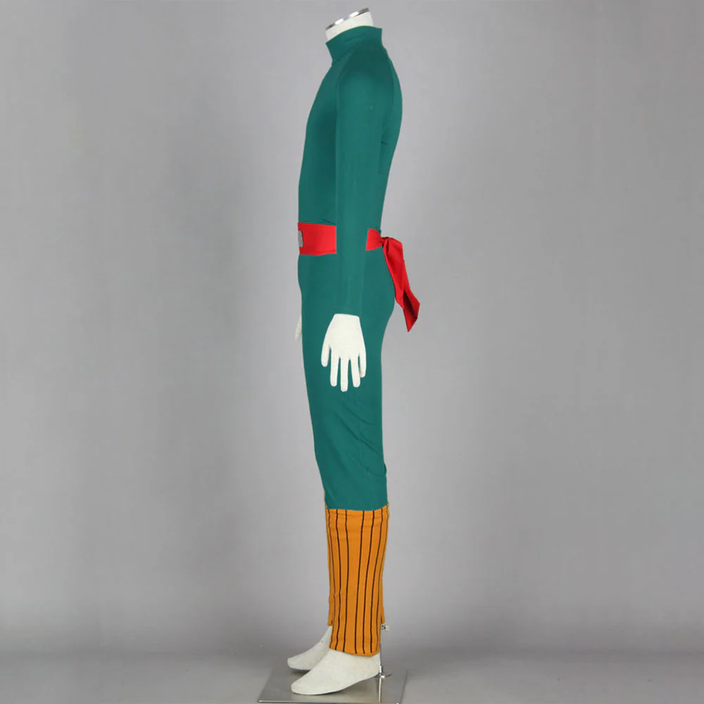 Naruto Costume Rock Lee Childhood Green Cosplay full Outfit for Men and Kids - Image 5