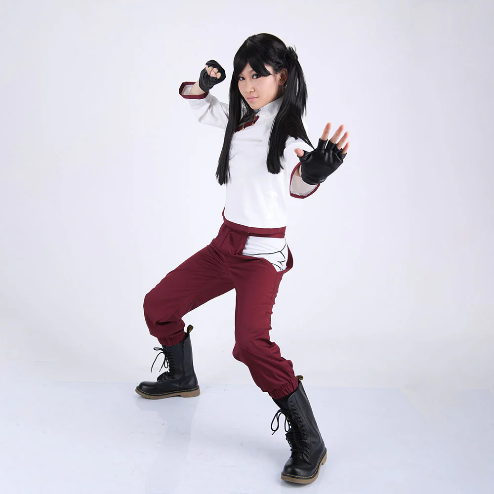 Naruto Shippuden Costume Tenten Cosplay full Outfit for Women and Kids - Image 5