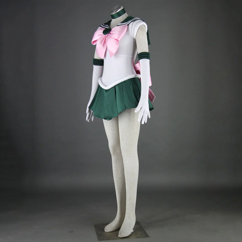 Women and Kids Sailor Moon Costume Sailor Jupiter Kino Makoto Cosplay with Accessories - Image 3