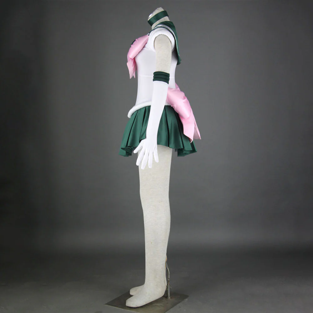 Women and Kids Sailor Moon Costume Sailor Jupiter Kino Makoto Cosplay with Accessories - Image 4