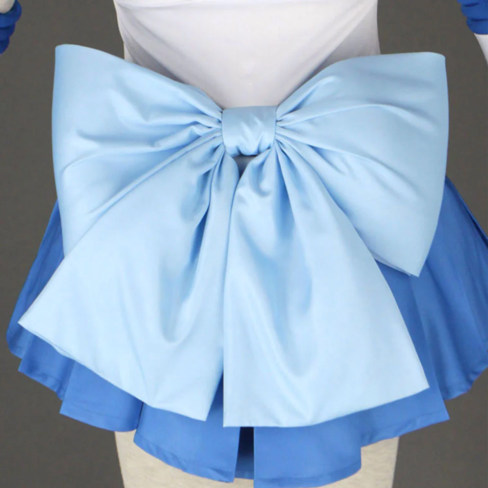 Women and Kids Sailor Moon Costume Sailor Mercury Mizuno Ami Cosplay with Accessories - Image 6