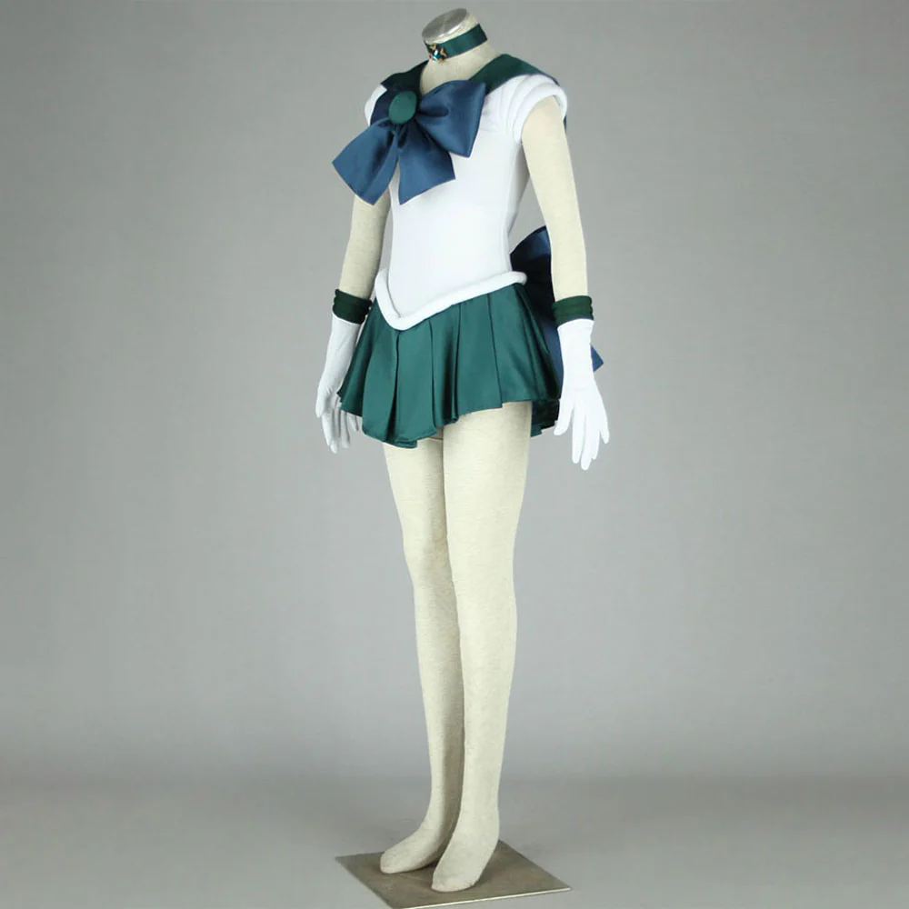 Women and Kids Sailor Moon Costume Sailor Neptune Kaiou Michiru Cosplay with Accessories - Image 3