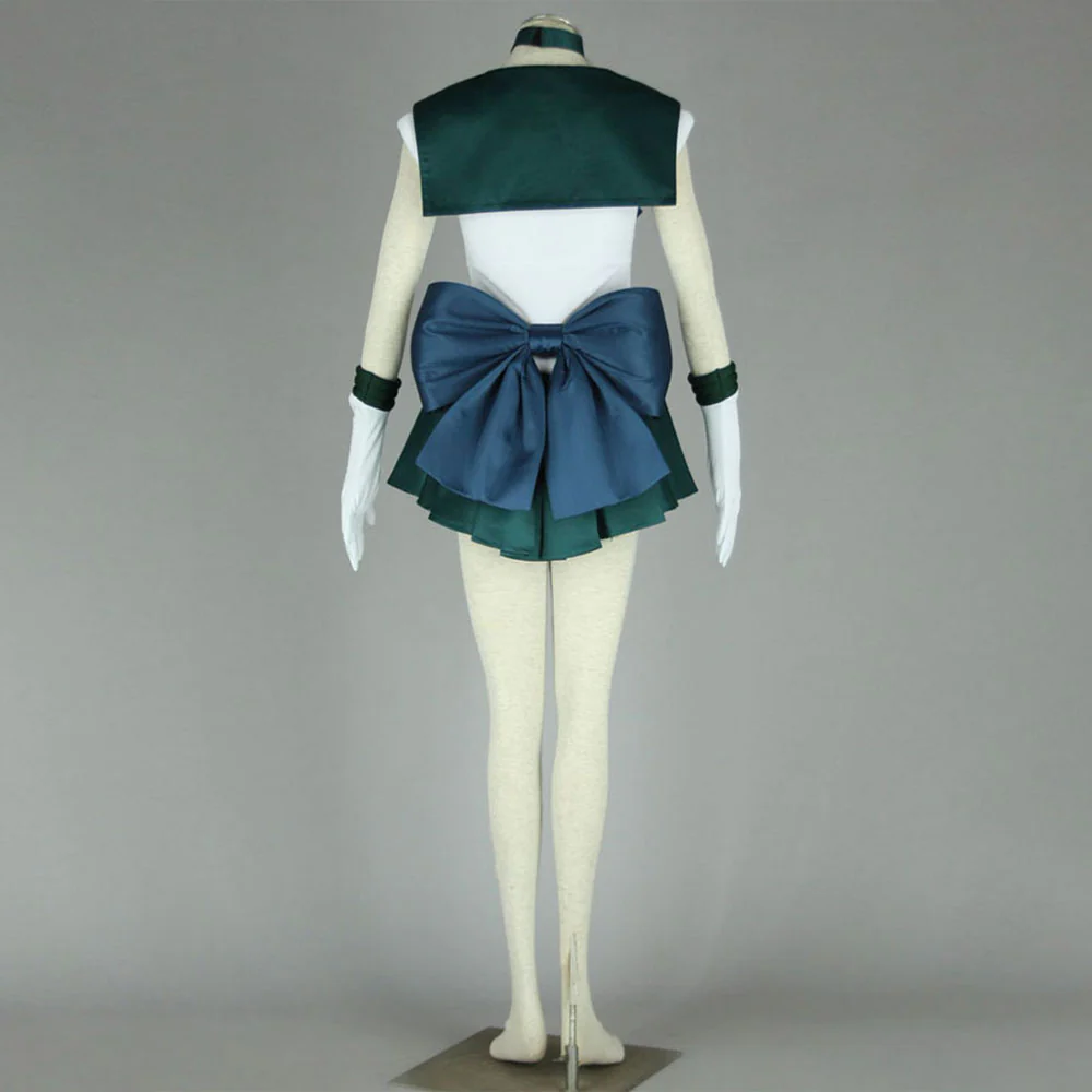 Women and Kids Sailor Moon Costume Sailor Neptune Kaiou Michiru Cosplay with Accessories - Image 4