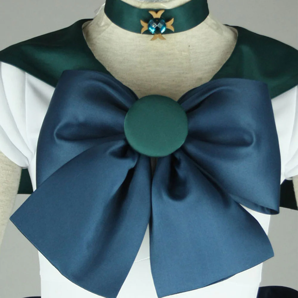 Women and Kids Sailor Moon Costume Sailor Neptune Kaiou Michiru Cosplay with Accessories - Image 6