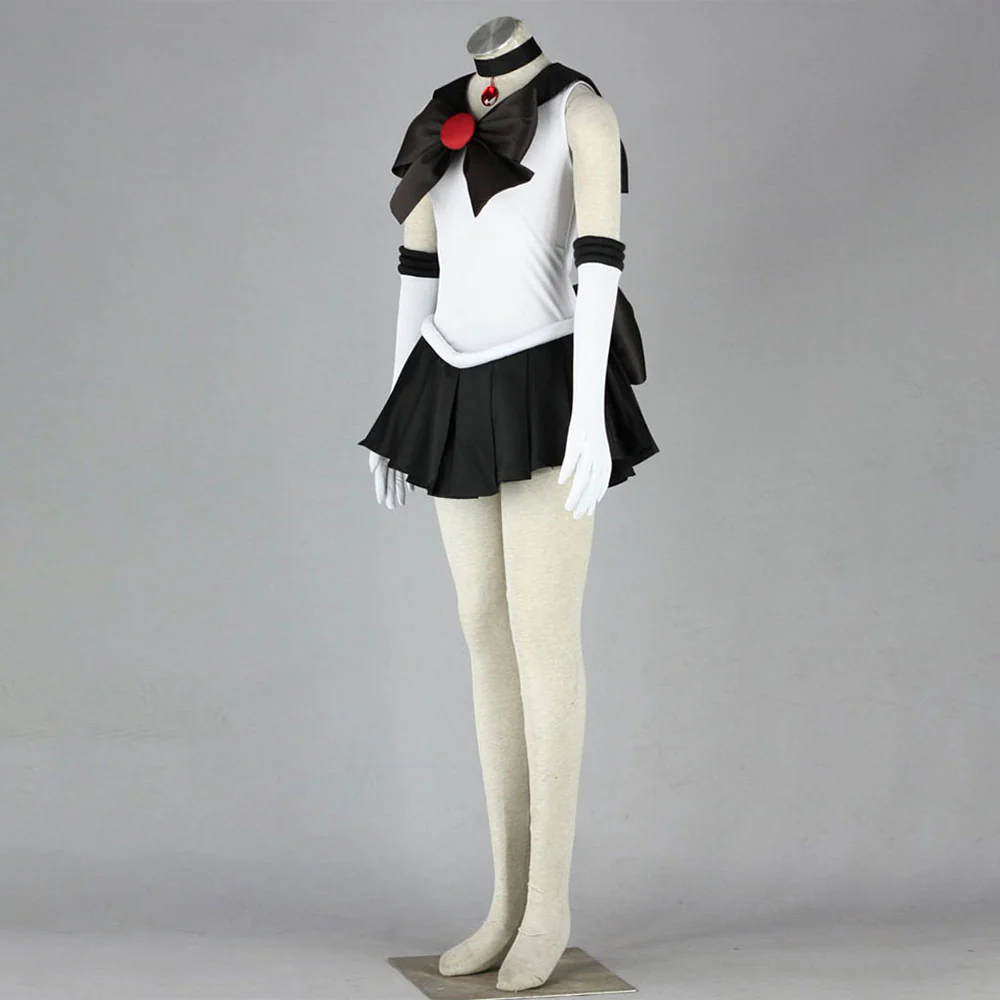 Women and Kids Sailor Moon Costume Sailor Pluto Mingou Setsuna Cosplay with Accessories - Image 3