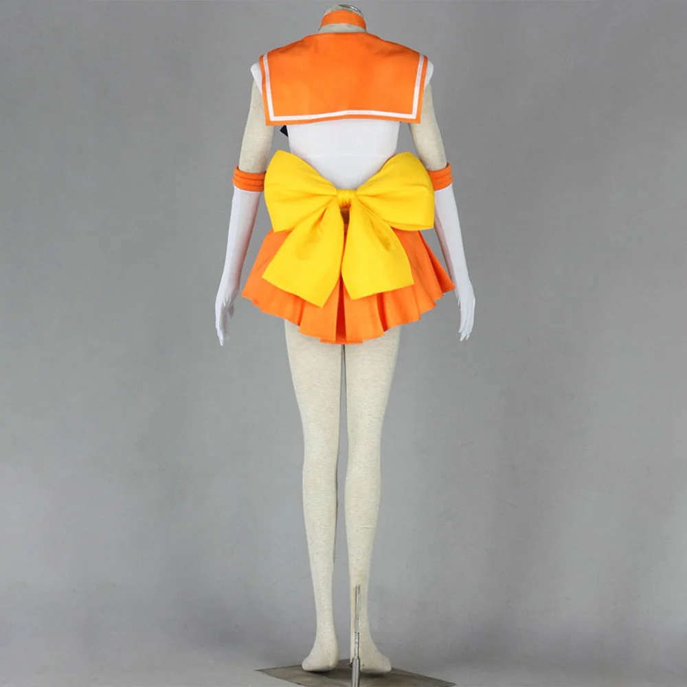 Women and Kids Sailor Moon Costume Sailor Venus Aino Minago Cosplay with Accessories - Image 3