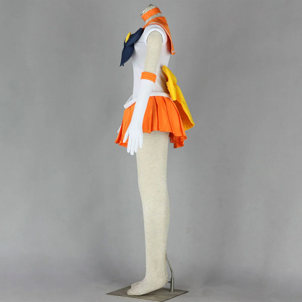 Women and Kids Sailor Moon Costume Sailor Venus Aino Minago Cosplay with Accessories - Image 4