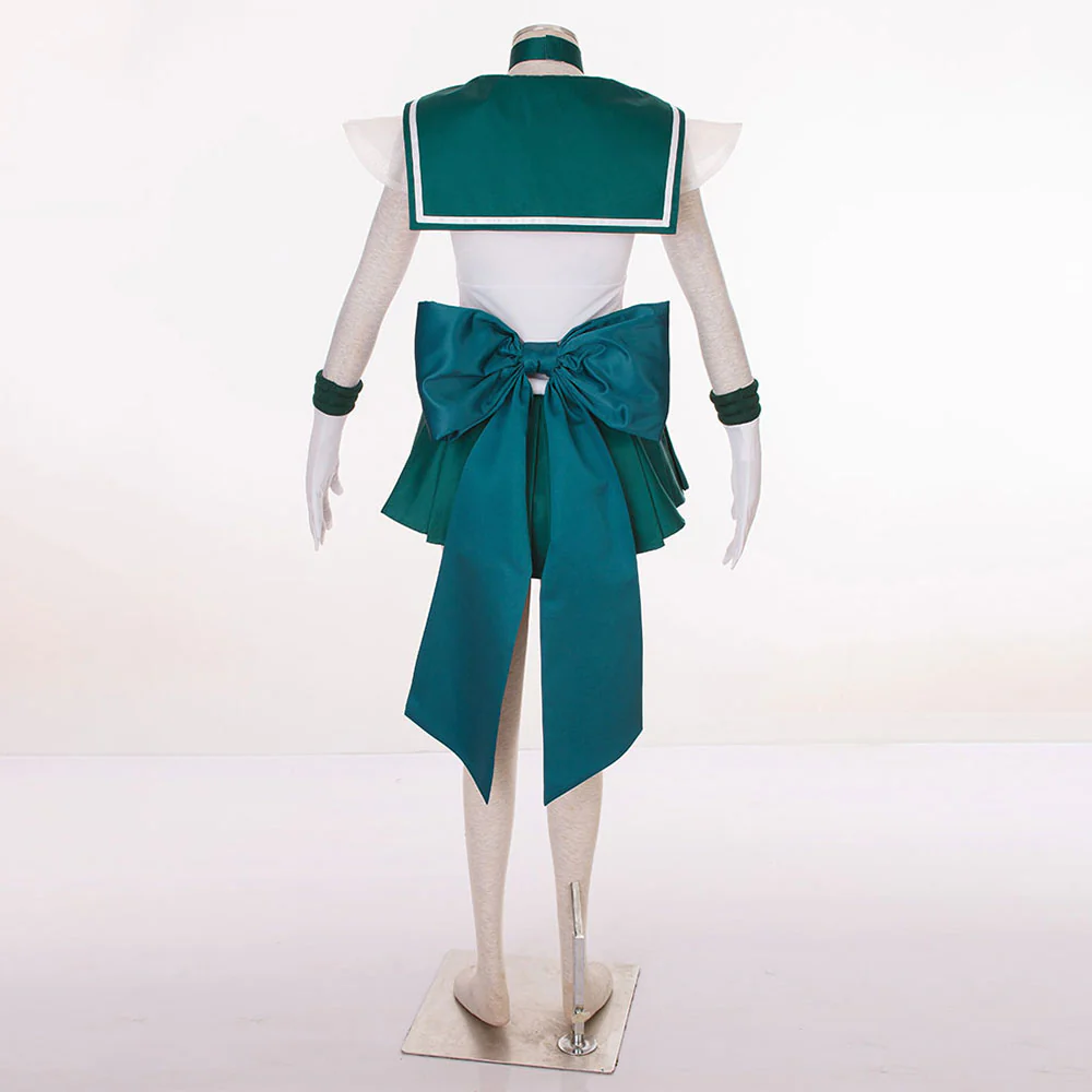 Women and Kids Sailor Moon Super S Costume Sailor Neptune Kaiou Michiru Cosplay with Accessories - Image 3