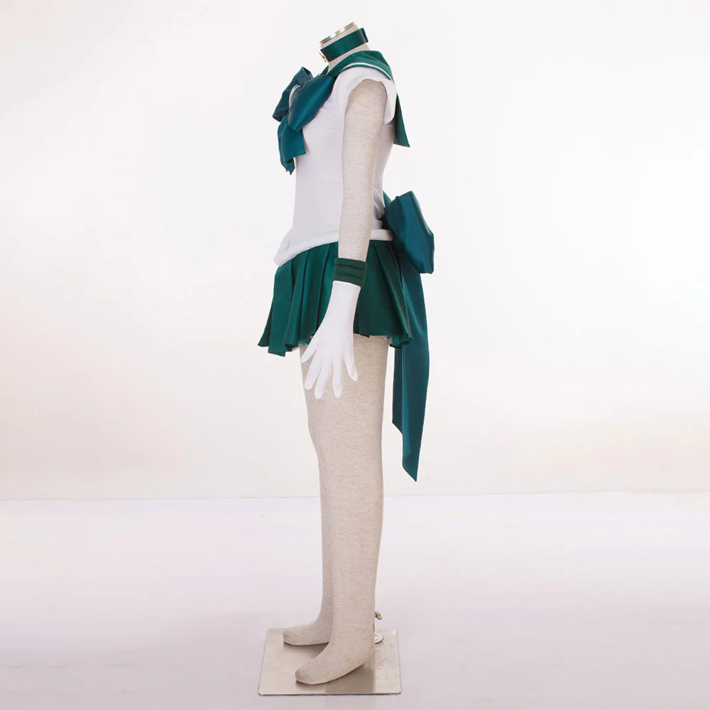 Women and Kids Sailor Moon Super S Costume Sailor Neptune Kaiou Michiru Cosplay with Accessories - Image 4