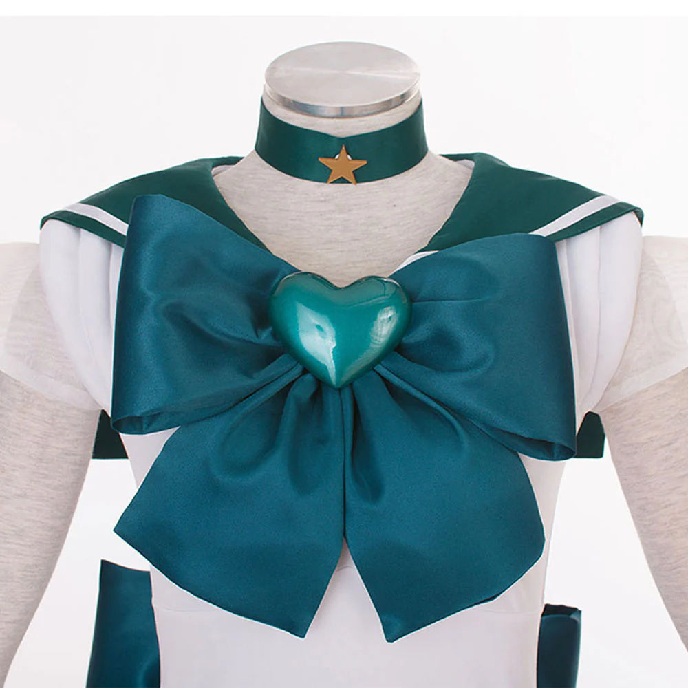 Women and Kids Sailor Moon Super S Costume Sailor Neptune Kaiou Michiru Cosplay with Accessories - Image 5