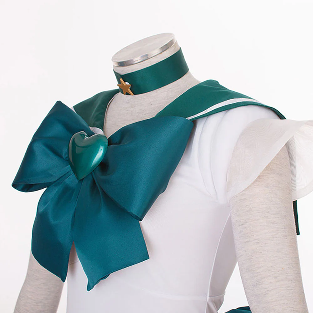Women and Kids Sailor Moon Super S Costume Sailor Neptune Kaiou Michiru Cosplay with Accessories - Image 6