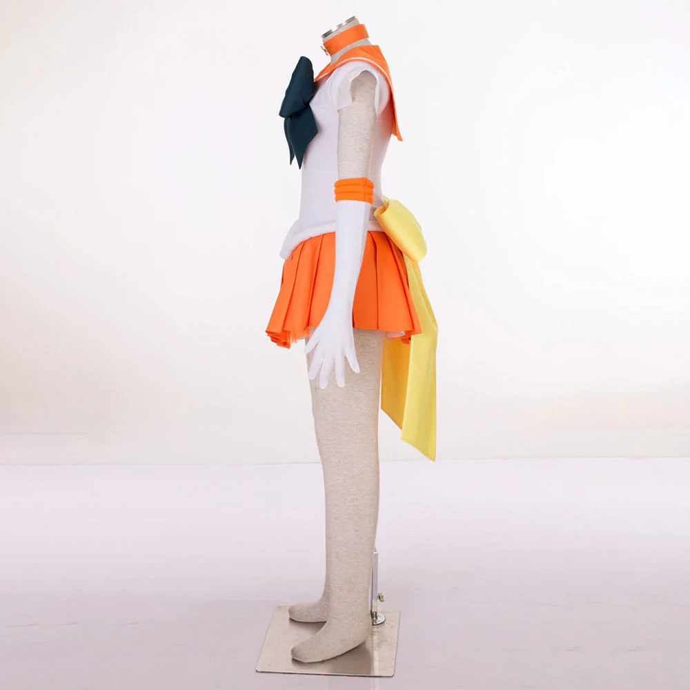 Women and Kids Sailor Moon Super S Costume Sailor Venus Aino Minago Cosplay with Accessories - Image 5