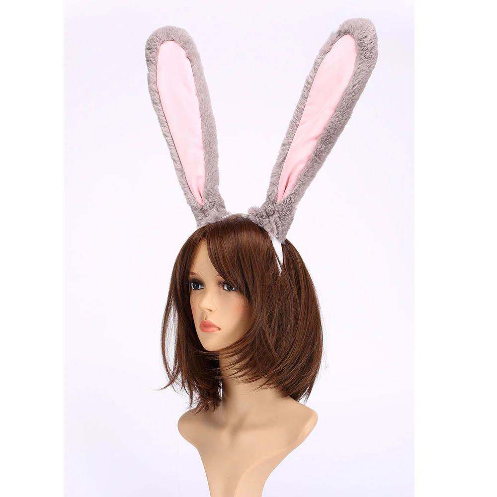 Zootopia Costume Judy Hopps The Rabbit Ears Headband and Tail Cosplay Accessories - Image 3