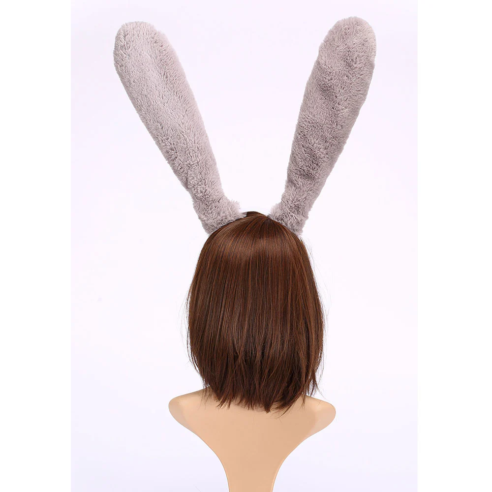Zootopia Costume Judy Hopps The Rabbit Ears Headband and Tail Cosplay Accessories - Image 4